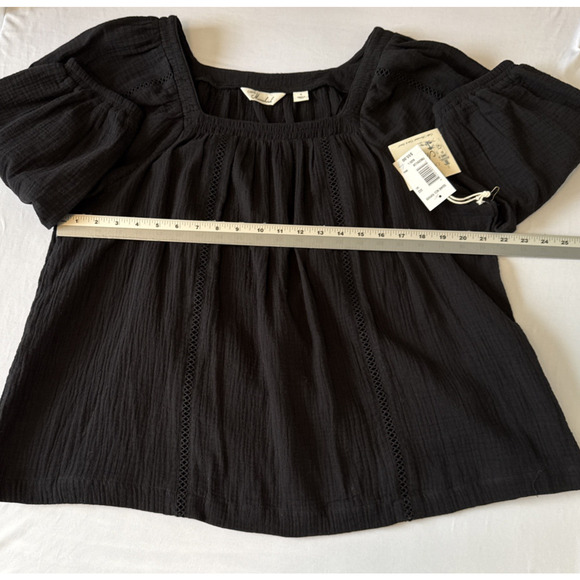 Caffe Marrakesh NWT Square Neck Popover Cotton Gauze Top Women's L Whimsigoth - Picture 8 of 11